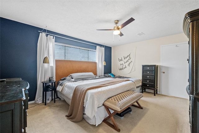 19702 Sweet Forest Ln, Humble, TX 77346 - bedroom featuring light carpet and a ceiling fan