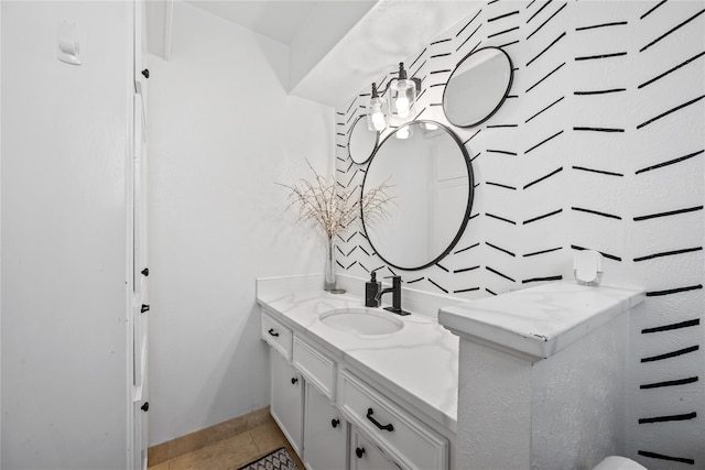 19702 Sweet Forest Ln, Humble, TX 77346 - bathroom with vanity and tile patterned flooring