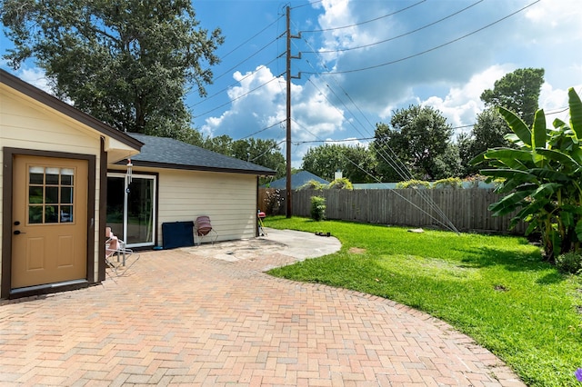 11906 Rowood Dr, Houston, TX 77070 - fenced backyard with a patio