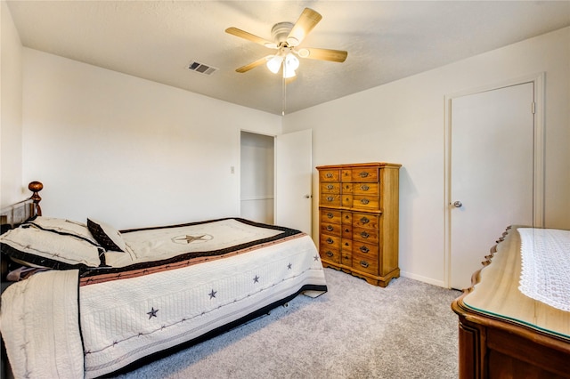 12327 Meadowhollow Dr, Meadows Place, TX 77477 - carpeted bedroom with a ceiling fan and baseboards