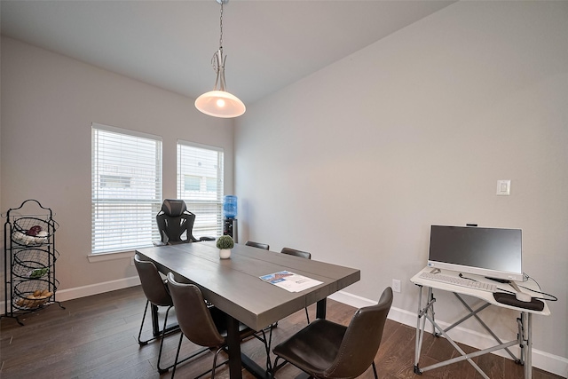 7707 Leighton Trl, Pasadena, TX 77505 - dining room with dark wood-style flooring