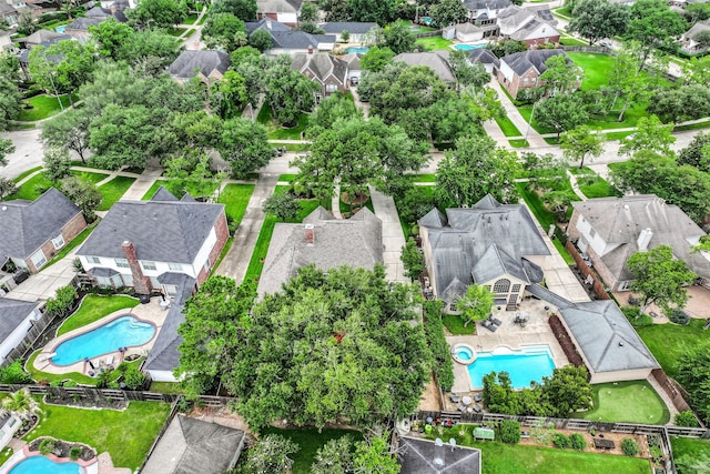 3519 E Pine Brook Way, Houston, TX 77059 - aerial view of residential area featuring a pool