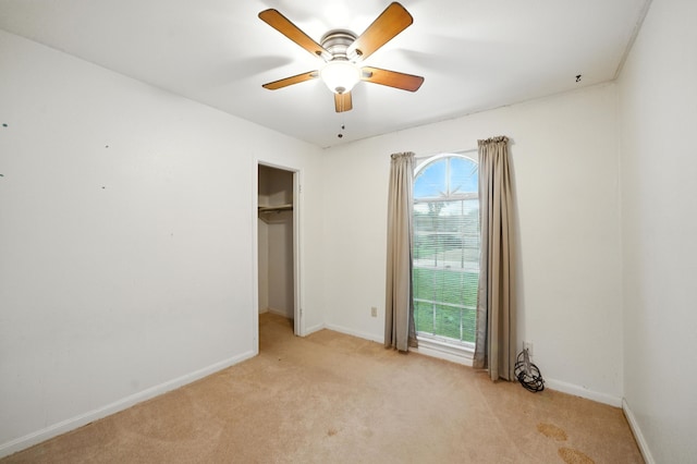 9506 Kell Cir, Houston, TX 77040 - unfurnished bedroom featuring light carpet, a closet, and a ceiling fan
