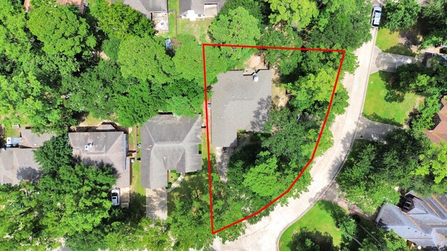 70 N Lace Arbor Dr, The Woodlands, TX 77382 - aerial view of residential area