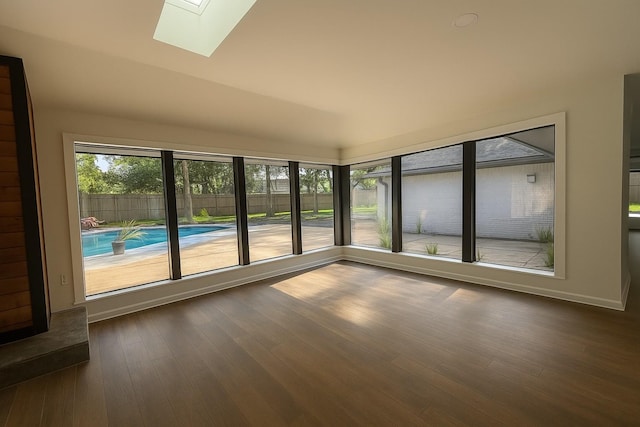 7810 Nairn St, Houston, TX 77074 - unfurnished sunroom featuring a skylight