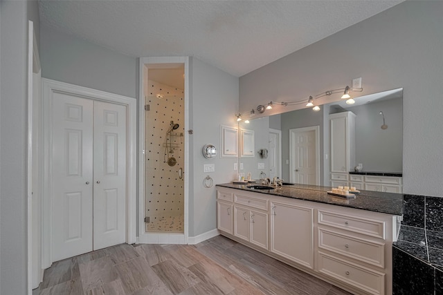 4006 Lanark Ln, Houston, TX 77025 - bathroom featuring vanity and a shower stall