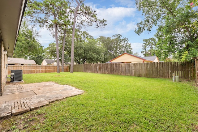 2807 Canary Ln, Humble, TX 77396 - fenced backyard with a patio area