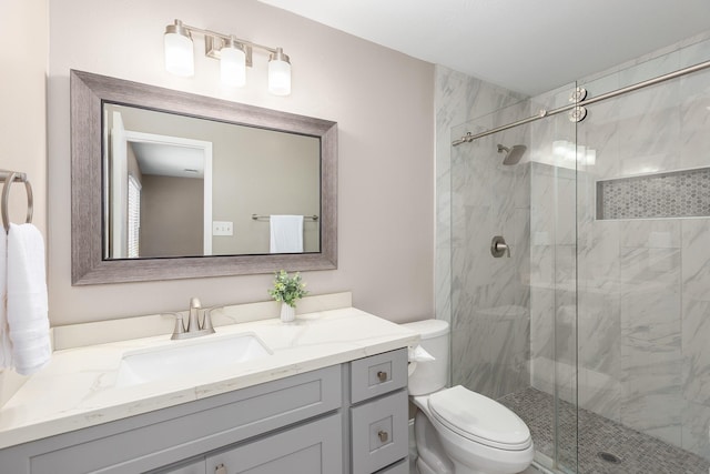 2807 Canary Ln, Humble, TX 77396 - full bathroom with a marble finish shower and vanity