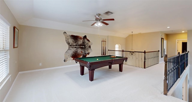 17315 Cumberland Park Ln, Humble, TX 77346 - playroom with carpet floors, ceiling fan, plenty of natural light, and recessed lighting
