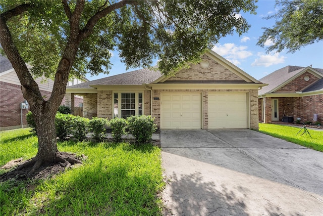 11047 Pierce Valley Dr, Richmond, TX 77406 - ranch-style home featuring an attached garage, brick siding, and concrete driveway