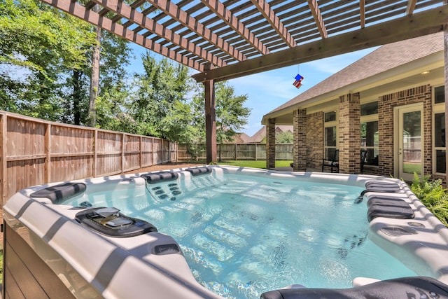 18774 Monetta Dr, New Caney, TX 77357 - view of swimming pool with a swimming pool and a fenced backyard