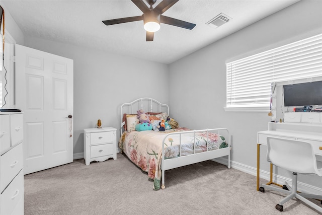 2504 Leroy St, Pearland, TX 77581 - bedroom with carpet flooring and a ceiling fan