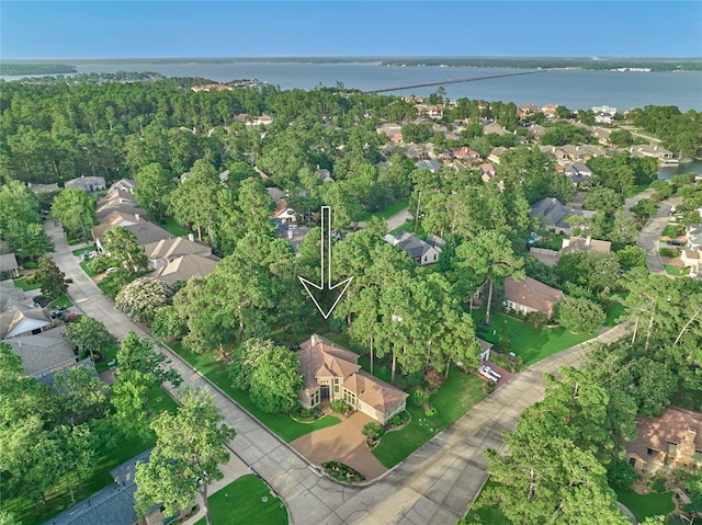 3 Creekwood Dr, Montgomery, TX 77356 - aerial view of property and surrounding area with a nearby body of water and nearby suburban area