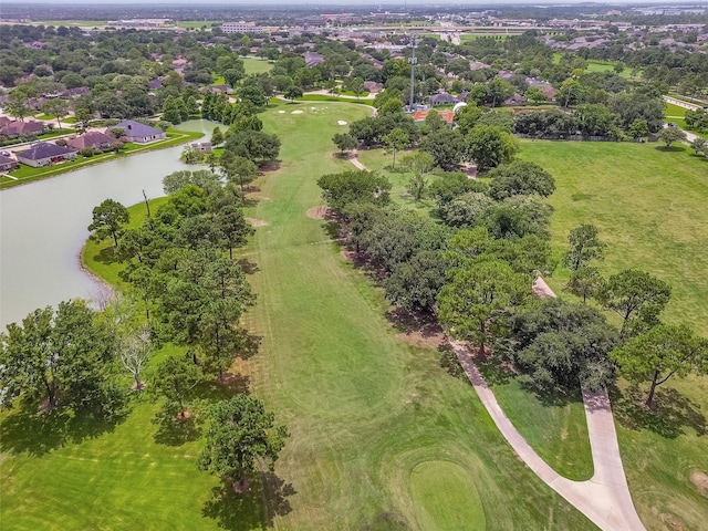 3310 Country Meadows Ct, Pearland, TX 77584 - bird's eye view of a nearby body of water and a golf club