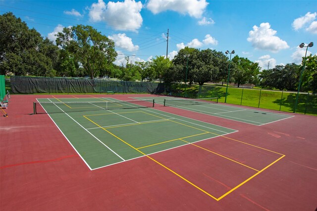 3310 Country Meadows Ct, Pearland, TX 77584 - view of tennis court with community basketball court