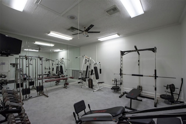 3310 Country Meadows Ct, Pearland, TX 77584 - gym with a textured ceiling