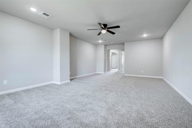 12102 Benmore Dr, Houston, TX 77099 - carpeted empty room featuring ceiling fan and recessed lighting