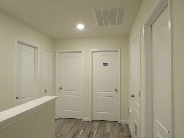 5218 Stone Castle Tower St, Katy, TX 77493 - corridor with light wood-type flooring and recessed lighting