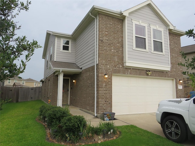 5218 Stone Castle Tower St, Katy, TX 77493 - view of front facade with brick siding, an attached garage, and concrete driveway