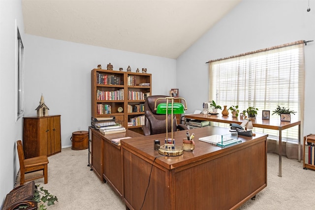 4818 Lost Lake Ln, Spring, TX 77388 - office space with light carpet and vaulted ceiling