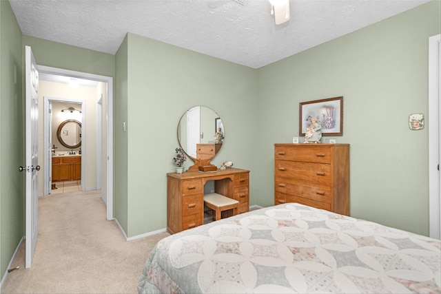 4818 Lost Lake Ln, Spring, TX 77388 - bedroom with light carpet, a textured ceiling, and ceiling fan