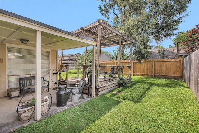 4818 Lost Lake Ln, Spring, TX 77388 - fenced backyard with a pergola and a patio area