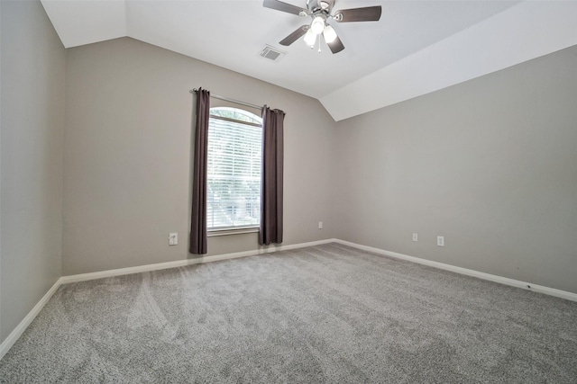 21326 Pebble Pine Trl, Cypress, TX 77433 - carpeted spare room with lofted ceiling and ceiling fan
