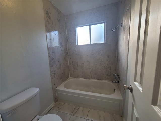 13930 New Village Ln, Sugar Land, TX 77498 - full bath with shower / tub combination and marble look tile flooring