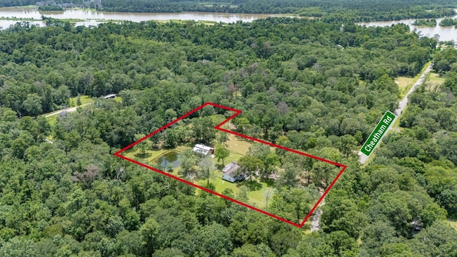 456 Cheatham Rd, Huffman, TX 77336 - view of property location featuring a forest and property boundaries highlighted