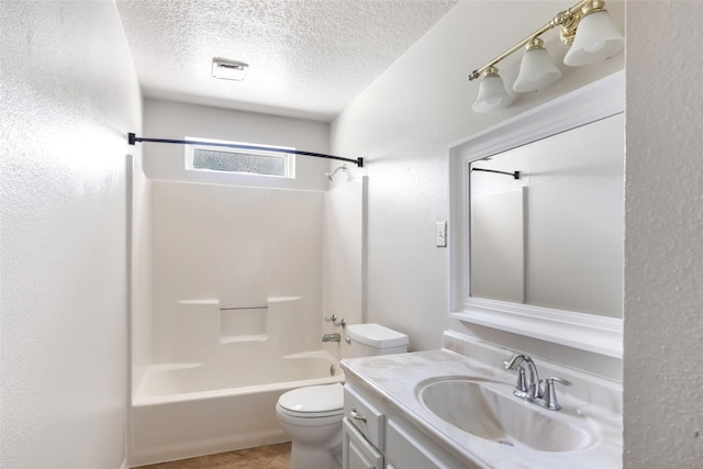 456 Cheatham Rd, Huffman, TX 77336 - full bathroom with a textured ceiling, vanity, bathing tub / shower combination, and tile patterned flooring