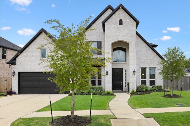 4710 Pecos Ridge Ln, Sugar Land, TX 77479 - french provincial home with brick siding, a garage, and concrete driveway