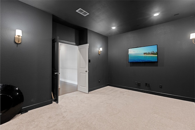 4710 Pecos Ridge Ln, Sugar Land, TX 77479 - carpeted cinema featuring baseboards and recessed lighting