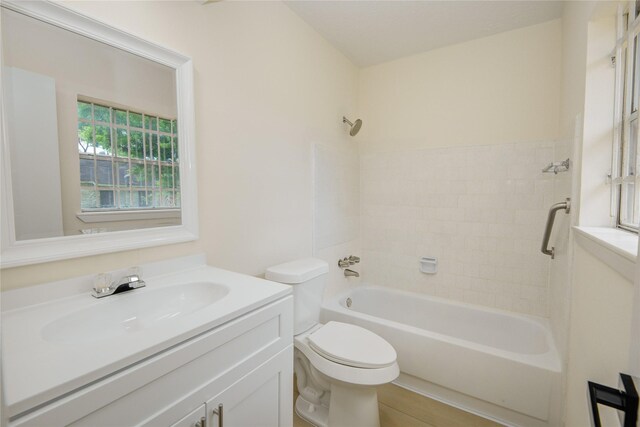 12803 High Star Dr, Houston, TX 77072 - bathroom with vanity and shower / washtub combination