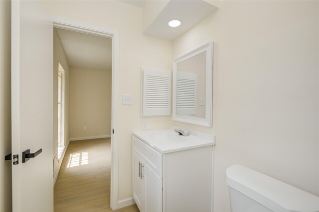 12803 High Star Dr, Houston, TX 77072 - bathroom with vanity and wood finished floors