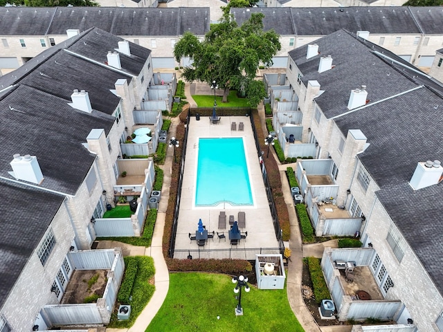 248 Wilcrest Dr Unit 248, Houston, TX 77042 - aerial view of residential area with a pool area