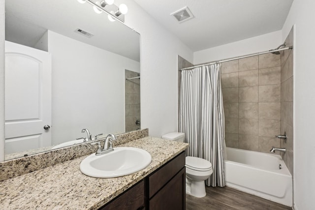 852 Rd 5138, Cleveland, TX 77327 - bathroom with wood finished floors, vanity, and shower / bathtub combination with curtain