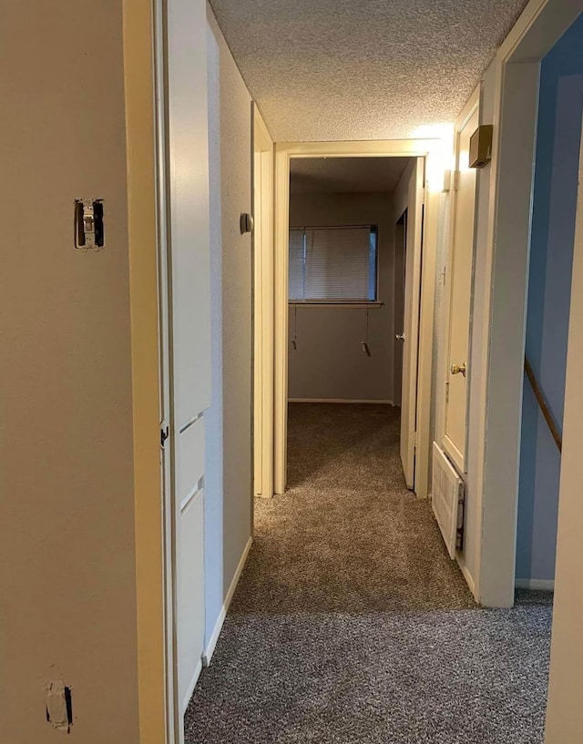 5664 Birchmont Dr Unit 4, Houston, TX 77091 - hallway with carpet and a textured ceiling