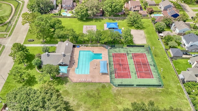 10410 Dude Rd, Houston, TX 77064 - aerial perspective of suburban area with a pool