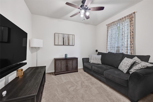 15023 Winter Valley Ct, Humble, TX 77396 - living room with carpet floors and a ceiling fan