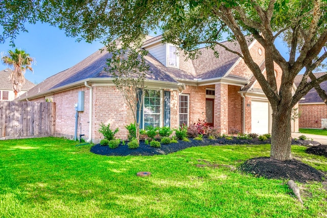 519 Ivory Stone Ln, League City, TX 77573 - view of front of home with brick siding, a shingled roof, and a garage