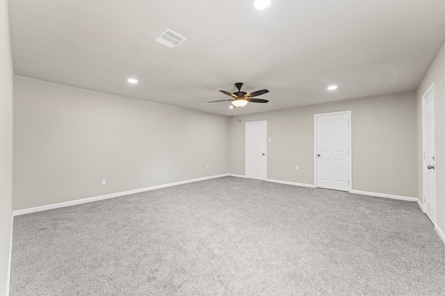 3626 Sparrow St, Houston, TX 77051 - carpeted spare room with a ceiling fan and recessed lighting