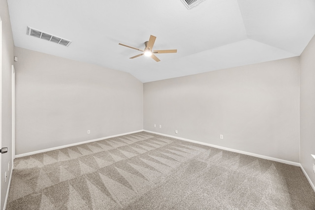 21002 Pineda Cir, Richmond, TX 77406 - carpeted spare room with ceiling fan and vaulted ceiling
