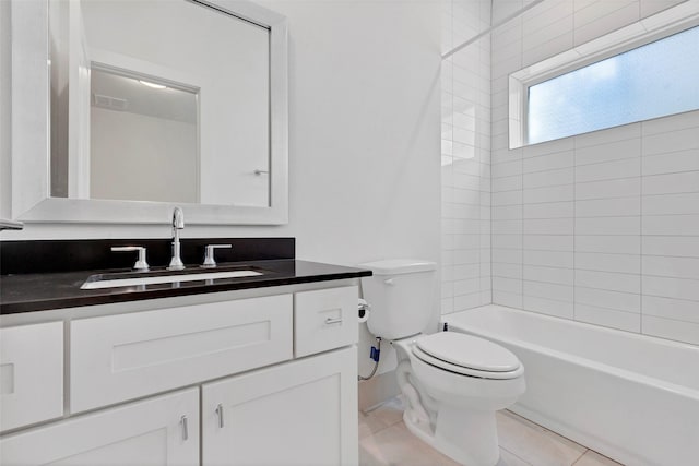 1740 Ojeman Point Ln, Houston, TX 77055 - bathroom with vanity, tile patterned flooring, and tub / shower combination