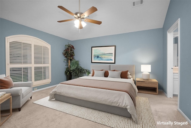 116 April Wind Dr E, Montgomery, TX 77356 - bedroom with light colored carpet and ceiling fan