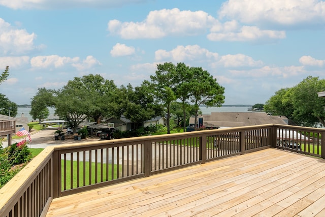 17 Lakeview Vlg, Montgomery, TX 77356 - wooden deck with a water view