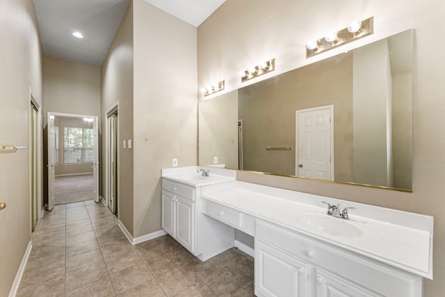 53 Silver Crescent Ct, The Woodlands, TX 77382 - bathroom with double vanity and baseboards