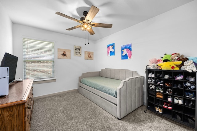 1618 William Scott St, Baytown, TX 77523 - bedroom with carpet and a ceiling fan