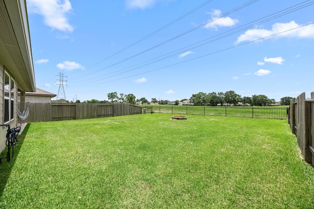 1618 William Scott St, Baytown, TX 77523 - fenced backyard with a fire pit