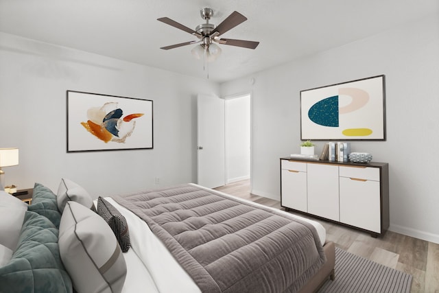 781 Country Place Dr Unit 2083, Houston, TX 77079 - bedroom with light wood-style floors and ceiling fan