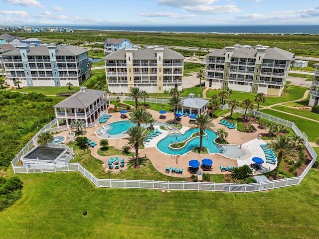 4121 Pointe W Dr Unit 103, Galveston, TX 77554 - bird's eye view of a pool area